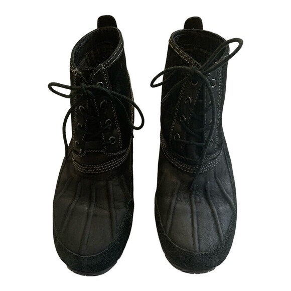 Cole Haan Air Vigor Waterproof Boots Black Suede Leather Upper Men’s Size 5 - Picture 1 of 12